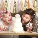 Couple-About-to-Eat-Wedding-Cake